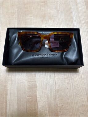 Carolina Lemke Berlin Tortoiseshell Square Sunglasses